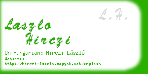 laszlo hirczi business card