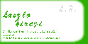 laszlo hirczi business card